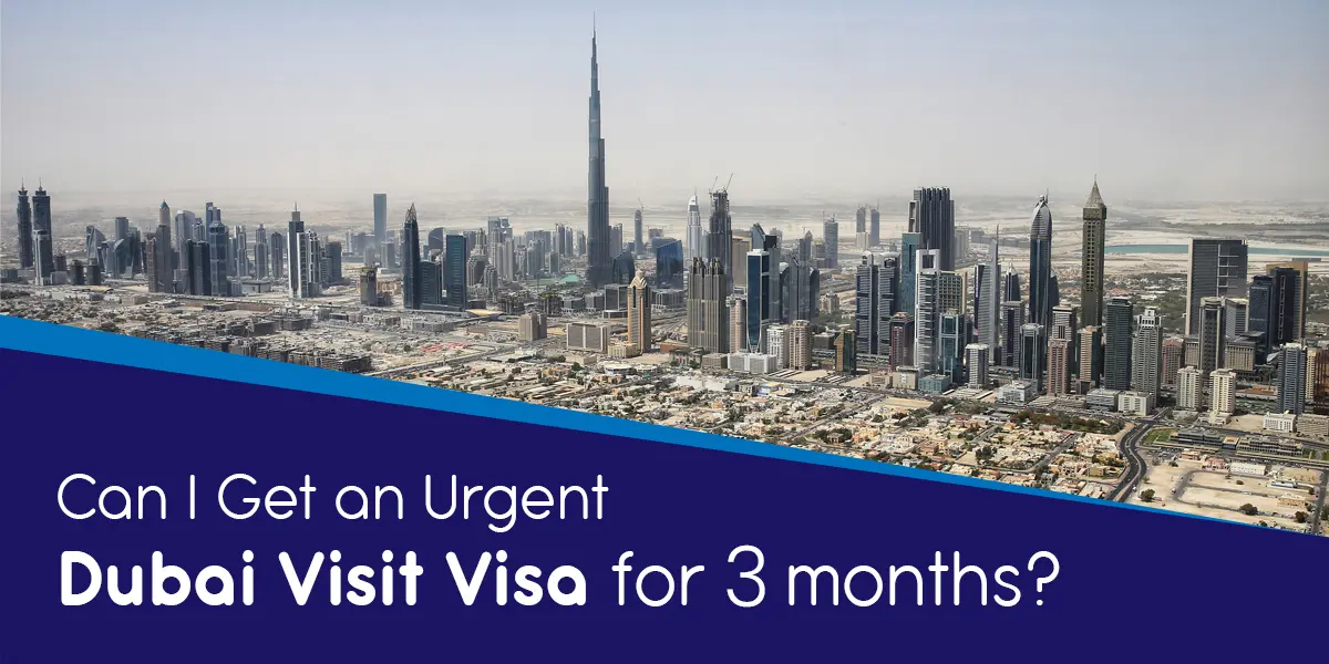 urgent dubai visit visa for 3 months